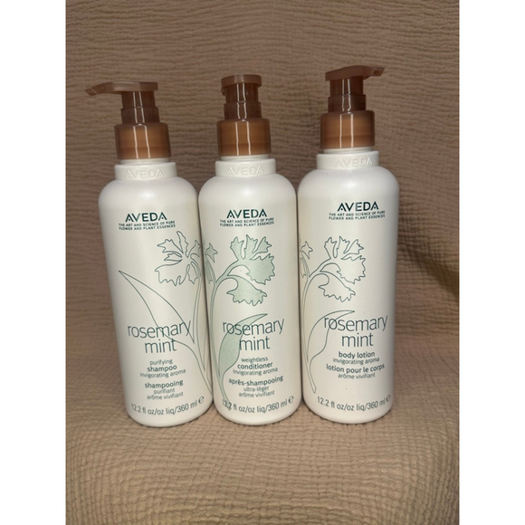 Aveda Other - Aveda Rosemary Mint Shampoo, Conditioner & Body Lotion 12.2oz/360mL